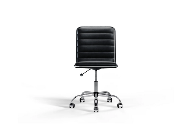 dinamo-office-chair-black-seat-chrome-base-wheels-front