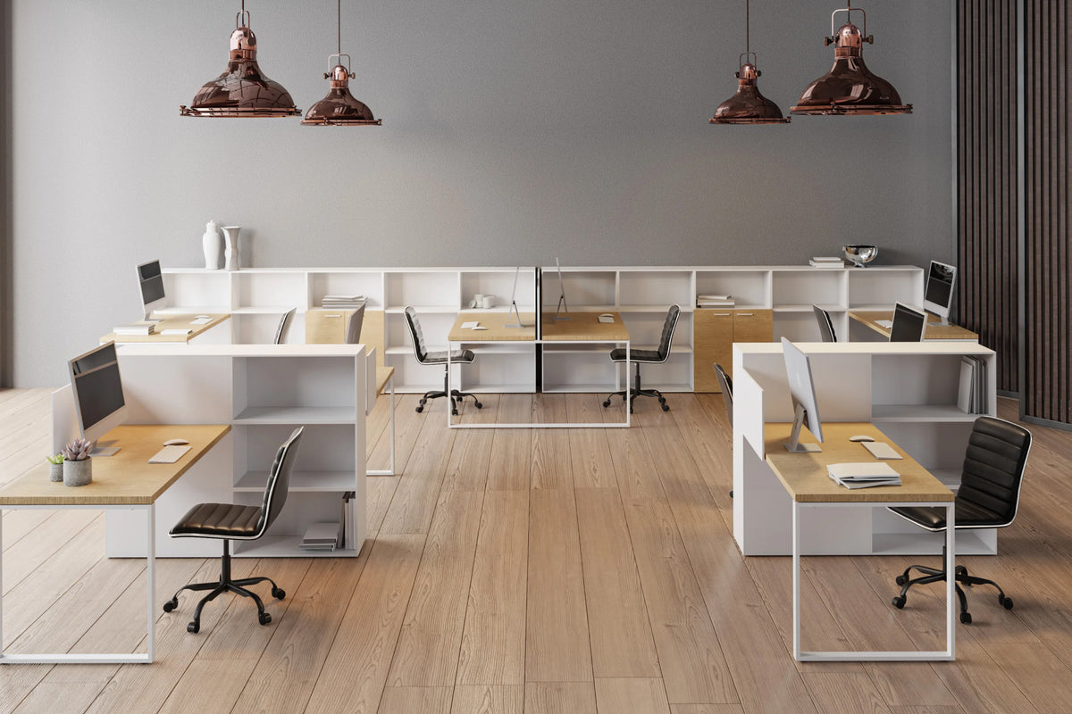 Medium Back Ribbed Office Chair - Black Vegan Leather and Chrome Base - Without Wheels