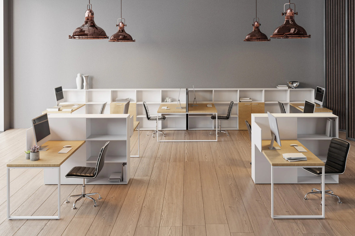 Medium Back Ribbed Office Chair - Black Vegan Leather and Chrome Base - With Wheels