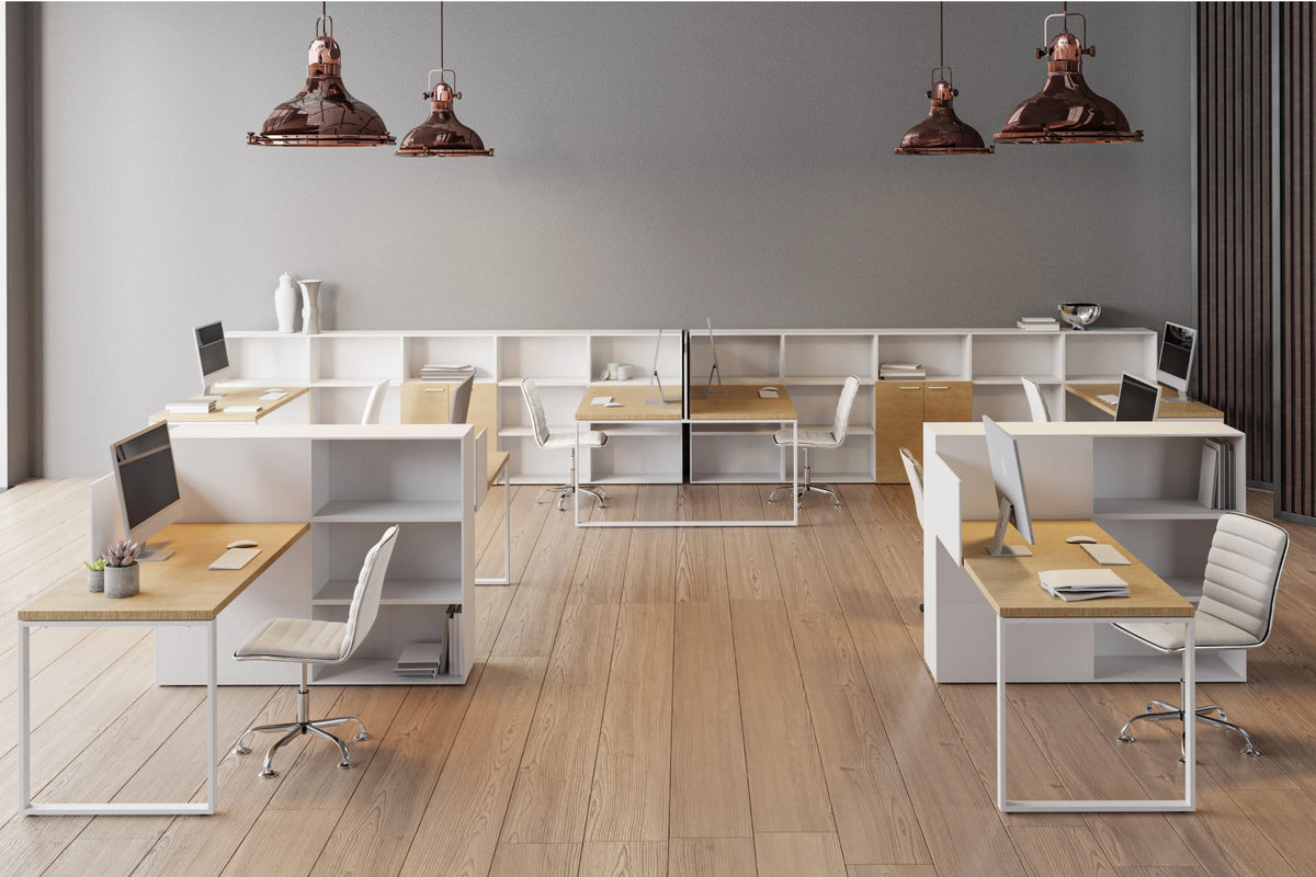 Dinamo Office Chair - White Vegan Leather and Chrome Base