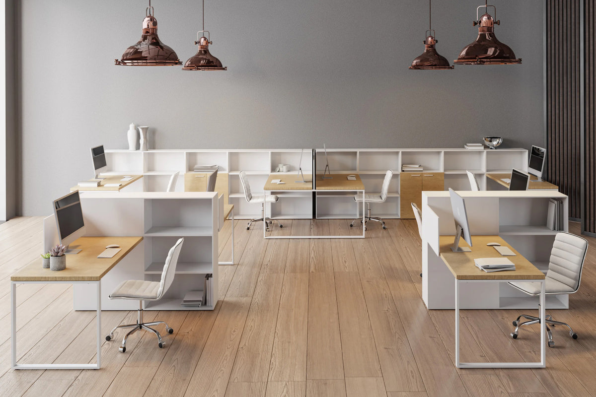 Dinamo Office Chair - White Vegan Leather and Chrome Base