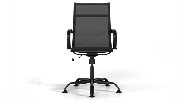 Laguna Mesh Ergonomic Office Chair - Black with Black Base - Without Wheels