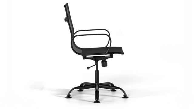 Laguna Mesh Ergonomic Office Chair - Black with Black Base - Without Wheels