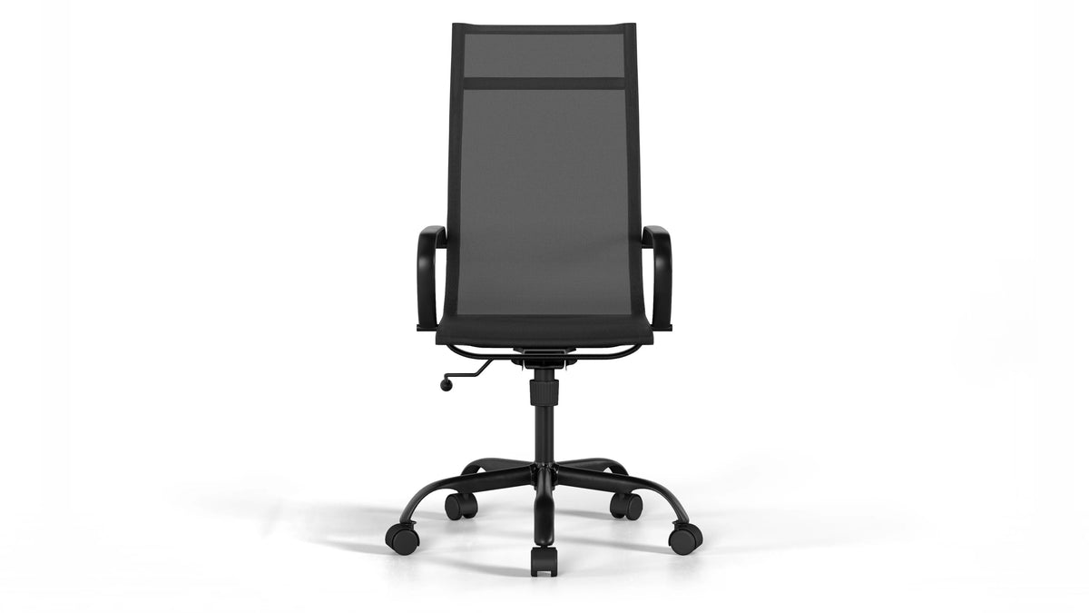 Laguna Mesh Executive Office Chair - Black with Black Base - With Wheels