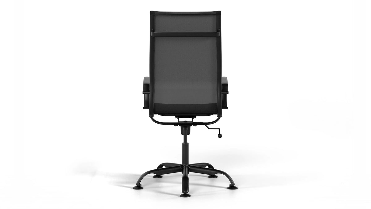 Laguna Mesh Executive Office Chair - Black with Black Base - Without Wheels