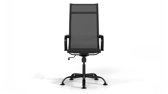 Laguna Mesh Executive Office Chair - Black with Black Base - Without Wheels