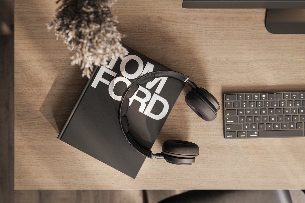 Chelsea Standing Desk - Oak Top With White Legs - lifestyle