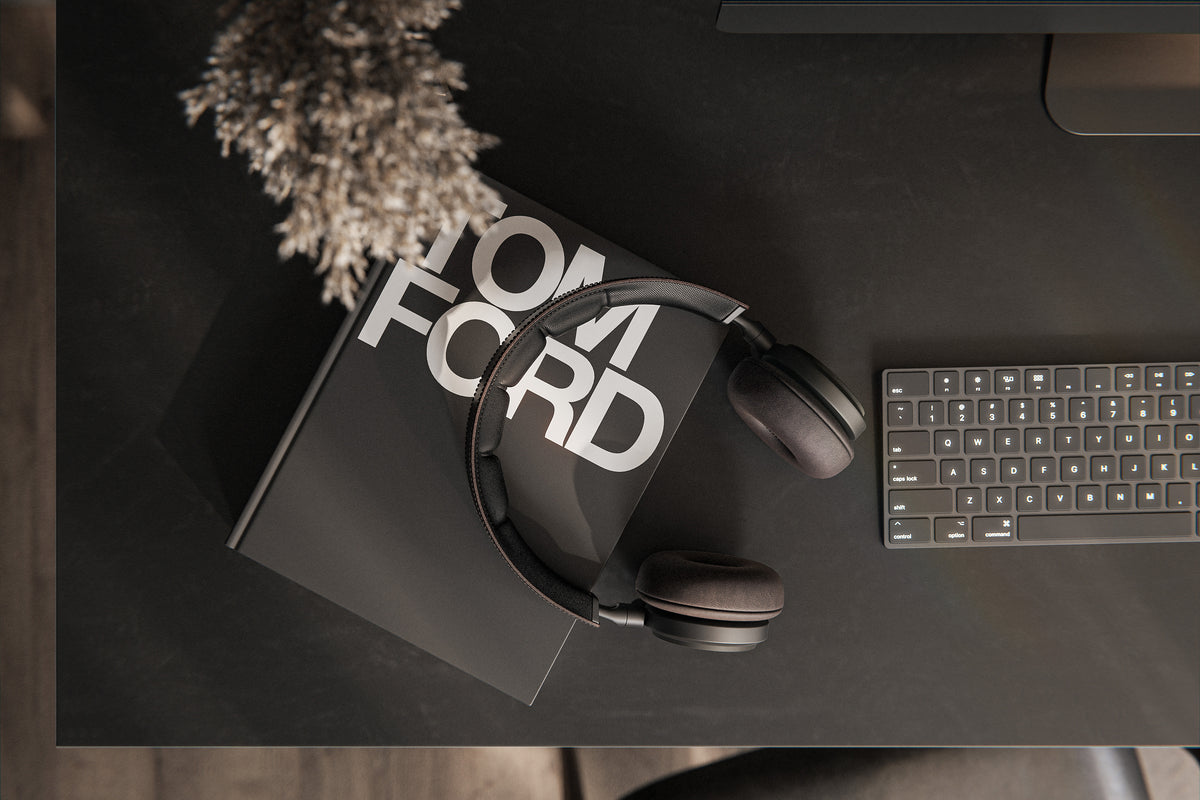 Chelsea Standing Desk - Black Top With Black Legs - lifestyle