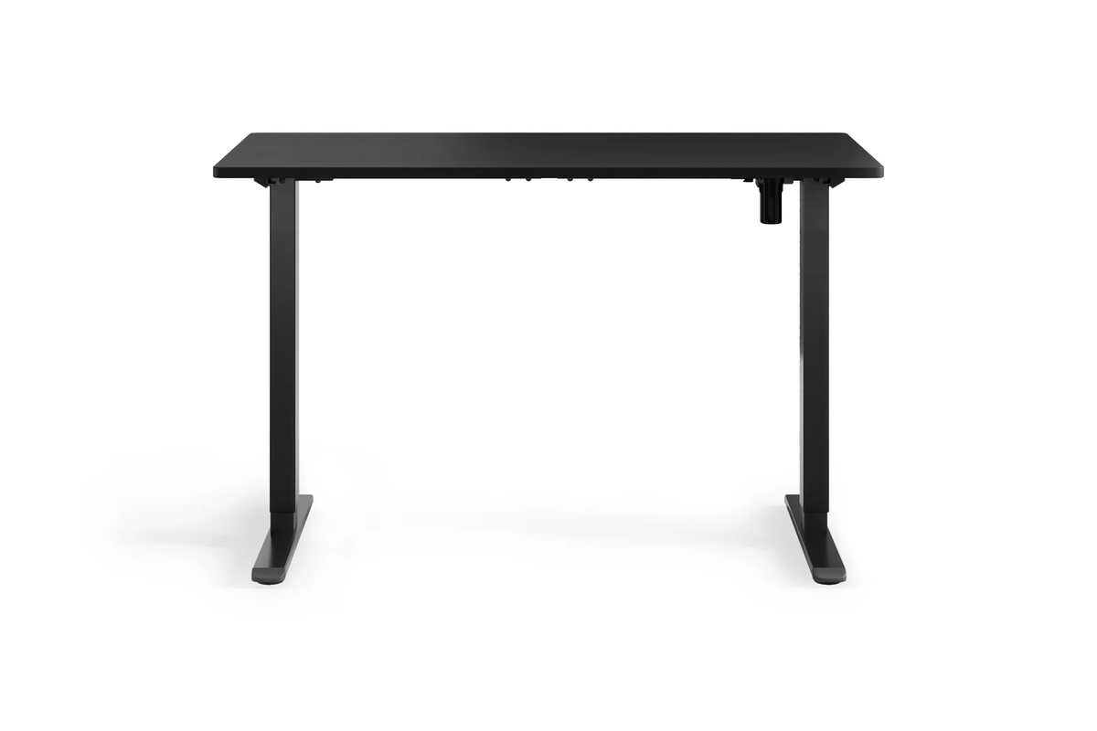 Chelsea Standing Desk - Black Top With Black Legs - back