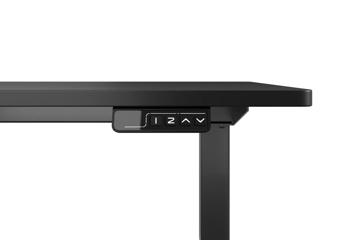 Chelsea Standing Desk - Black Top With Black Legs - detail