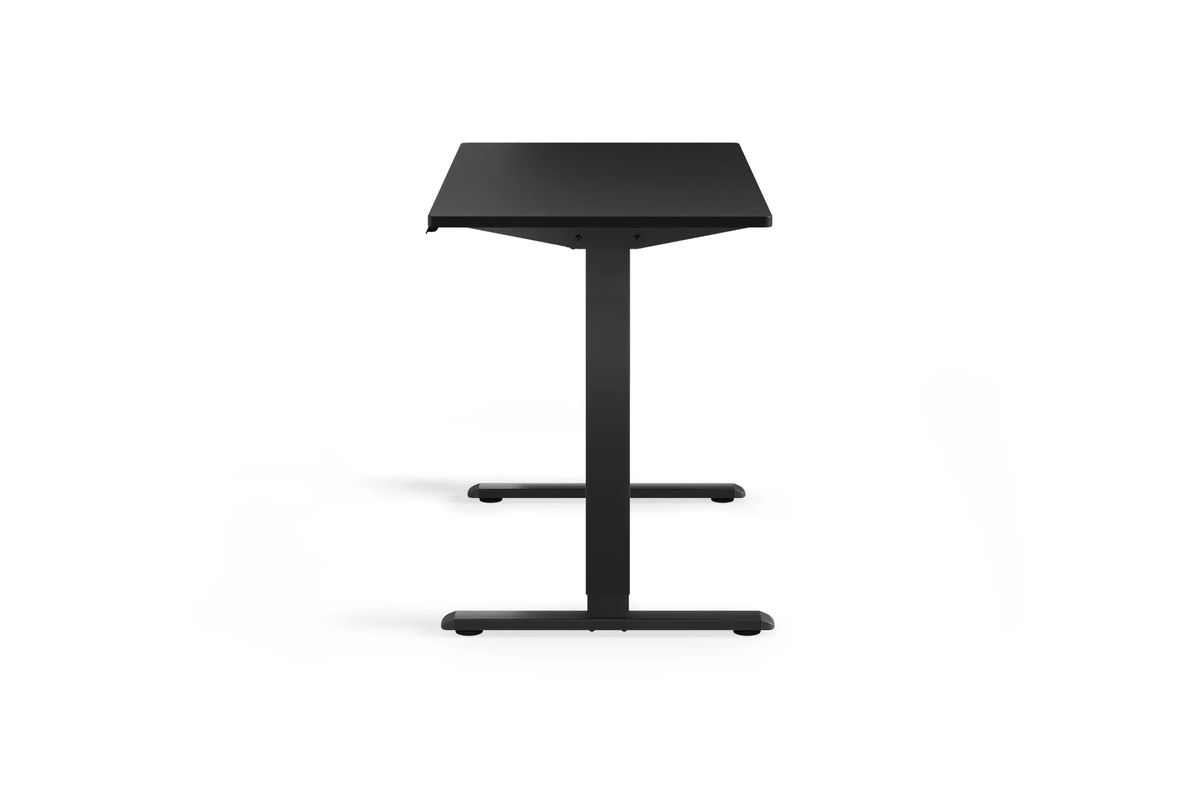 Chelsea Standing Desk - Black Top With Black Legs - side