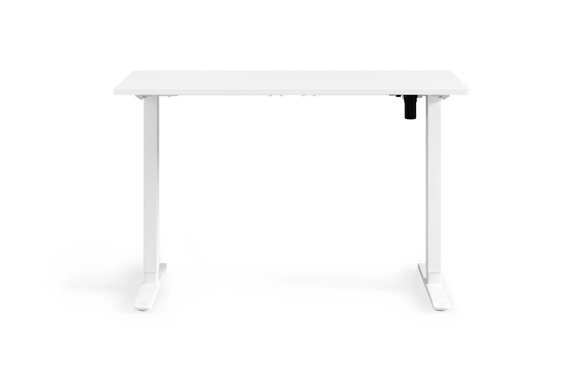 Chelsea Standing Desk - White Top With White Legs - back