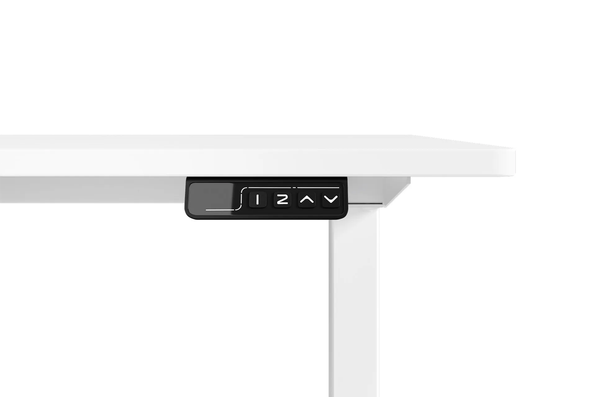 Chelsea Standing Desk - White Top With White Legs - detail